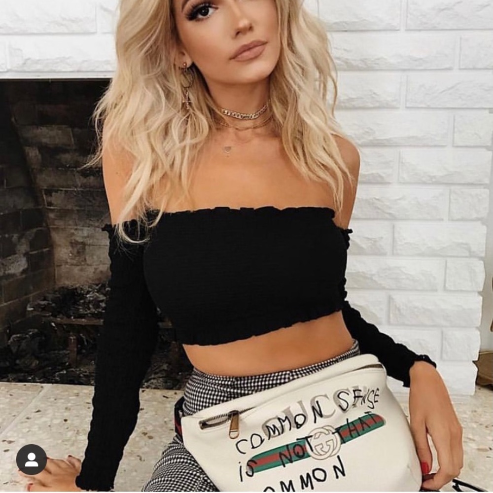 Off the shoulder crop top